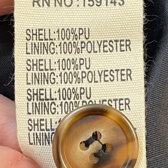 Anthropologie FRNCH x Gisette Faux Leather Sleeveless Quilted Vest Black, OS - Picture 6 of 7